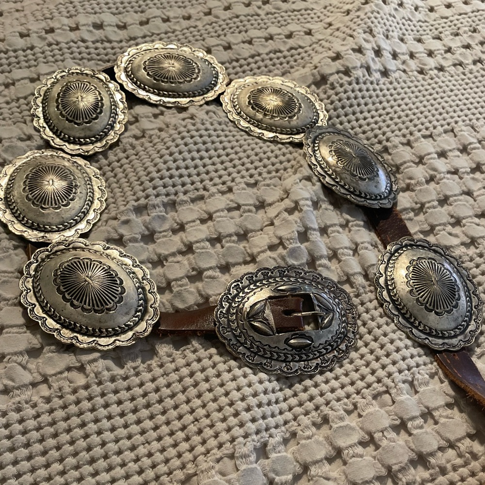 Ralph Lauren purple label concho belt
